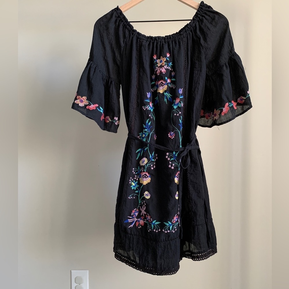 Embroidered Boho Dress